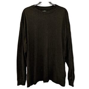 Puritan Mens Smoke Olive Heather Crewneck Pull Over Sweater Fall Winter  XL